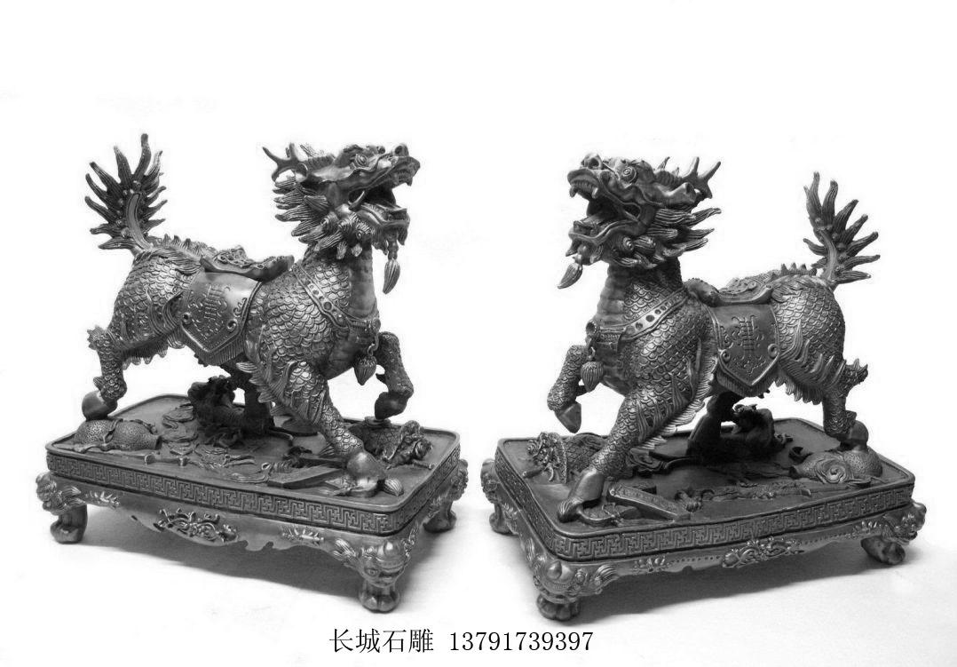 小型石雕麒麟的雕刻樣式