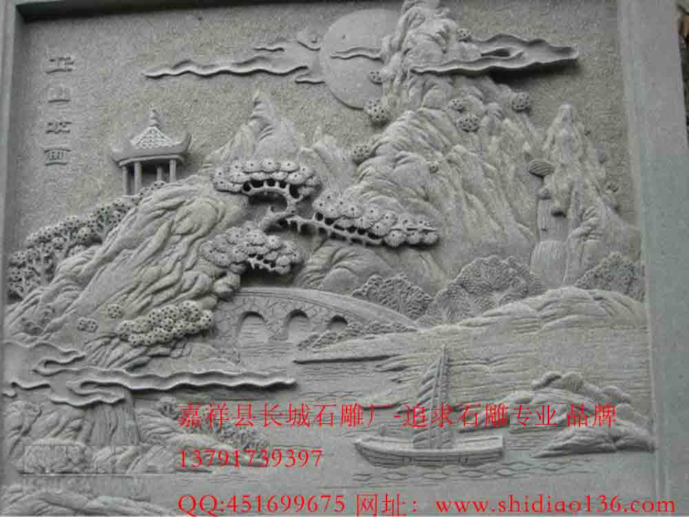 寺院照壁，石雕影壁，影壁浮雕