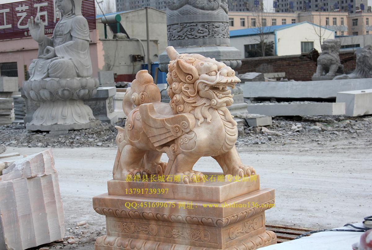 貔貅石雕，聚財貔貅雕刻 ,皮休,pixiu