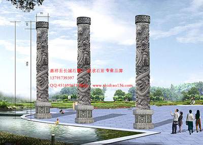 商場(chǎng)龍柱的擺放
