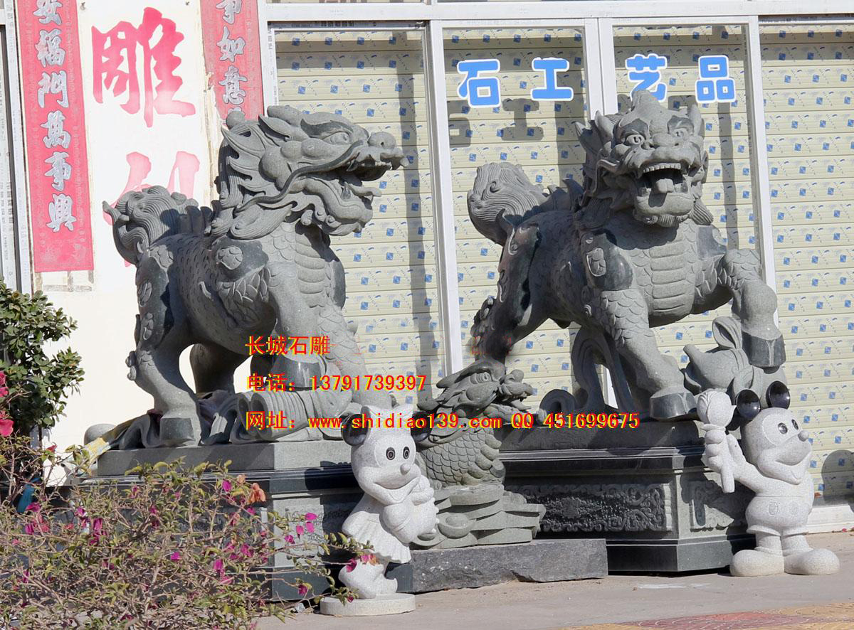 麒麟石雕，麒麟雕刻，吉祥麒麟