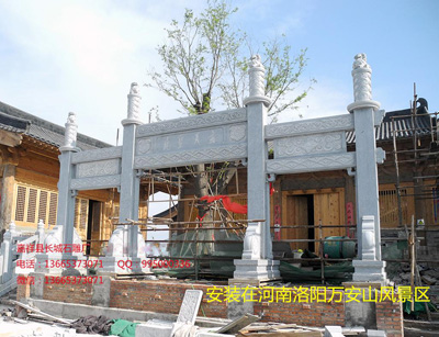 石雕牌坊加工過程