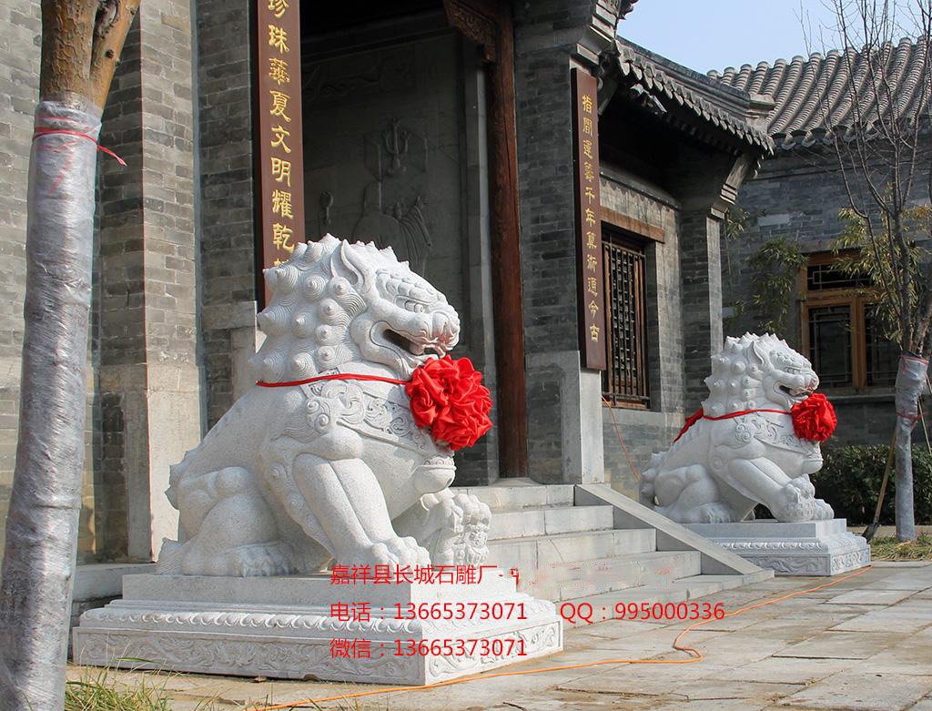 花崗巖石雕獅子效果圖