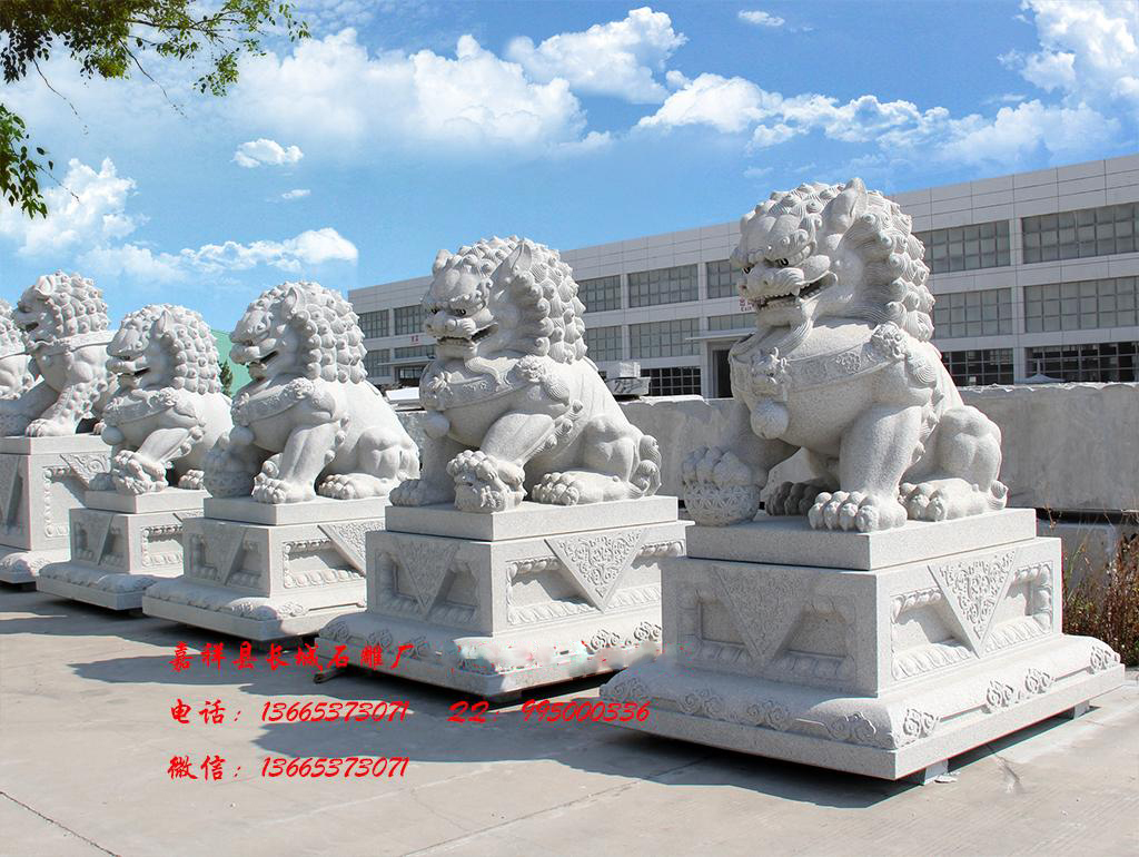 花崗巖石雕獅子效果圖