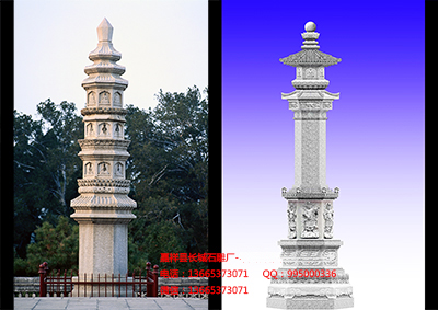 寺院石雕經(jīng)幢建筑的裝飾性效果