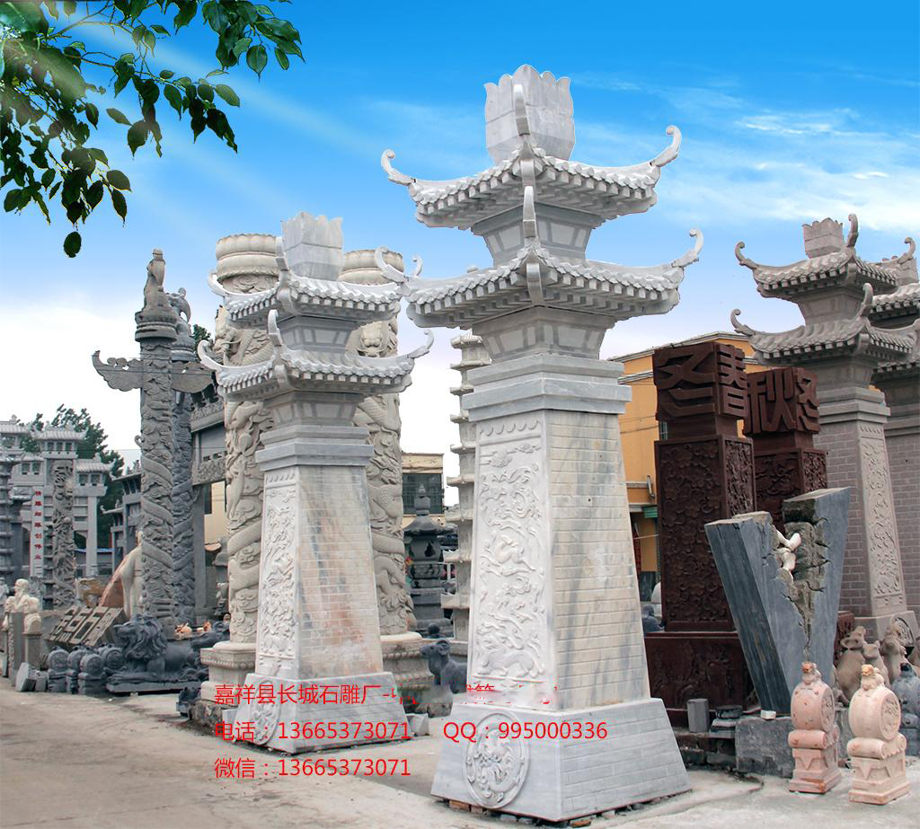石雕漢闕雕刻效果圖