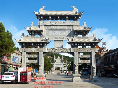 通過仿古石牌坊看古代牌坊的作用