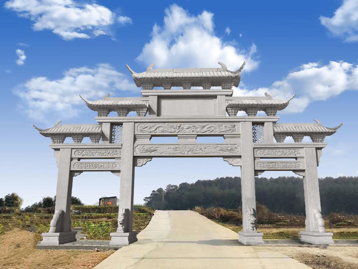 農(nóng)村口石牌坊圖片